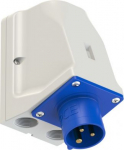 CEE-wall mounted plug 3x16A (2P+PE) 6h IP44 blue 9513-6 | 9003399111136