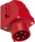 CEE-flanged plug, phase inverter 5x16A (3P+N+PE) 6h IP44 red 7715-6 | 9003399077609