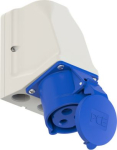 CEE-wall mounted socket wiring through 32A 3p 6h IP44 923-6V