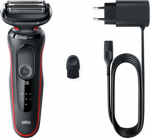 Braun | Shaver | 51-R1000s | Operating time (max) 50 min | Wet & Dry | Black/Red 51-R1000S | 4210201430865