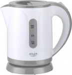 Adler | Kettle | AD 1371g | Electric | 850 W | 0.8 L | Stainless steel/Polypropylene | 360&deg; rotational base | White/Grey AD 1371G | 5903887809184