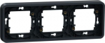 Fixing frame 3-gang, anthracite, horizontal, Mureva Styl MUR34109 | 3606480790072