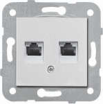 Double data outlet 2xRJ45 CAT5e silver Novella 92105034 | 8691136756309
