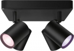 Ceiling spotlight IMAGEO WiZ Spots 4x5W, 2200-6500K (RGB), 1380Lm, IP20, SQ, black 929003211401 | 8719514554573