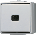1-gang push-button, surface, IP44, 10A/250V, WG600, grey 631W | 4011377317208