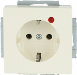 Busch-Protector&reg; SCHUKO&reg; socket insert with Neon lamp /Red with screw terminals ivory white - Platform 63 2CKA002011A3831 | 4011395078846