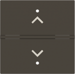 Color: Total Anthracite.   Rocker cover with blind symbol for KNX sensor/actuator.   Suitable for codes: RB/U 1.1.   Size: 2 modules. 2CLA222130N1601 | 8427238242477