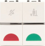 DND/MUR room with LED exchangeable 2 rocker White - Zenit 2CLA224440N1101 | 8427238198361