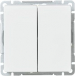 Switch with screwless terminals. The terminals are for max 2 rigid wires. Including switch insert and rocker. 2TKA00004411 | 6438199009179