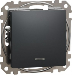 Switch, Sedna Design & Elements, 2-way, 16AX, with blue locator, anthracite SDD114166L | 3606481480149