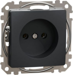 Socket outlet, 2P, 16 A, without earth, anthracite, Sedna Design SDD114035 | 3606481479815