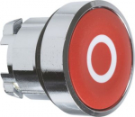 Head for non illuminated push button, Harmony XB4, metal, flush, red, 22mm, spring return, marked O ZB4BA432 | 3389110887563