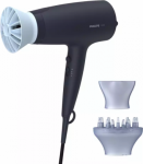 Philips | Hair Dryer | BHD360/20 | 2100 W | Number of temperature settings 6 | Ionic function | Diffuser nozzle | Black/Blue BHD360/20 | 8710103959601