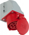 CEE-wall mounted socket 7x16A (6P+PE) 6h IP44/IP54, red 117-6V | 9003399020568