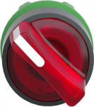 Red illuminated selector switch head &Oslash;22 2-position stay put. range of product: Harmony XB5 - product compatibility: integral LED - device short name: ZB5 - mounting diameter: 22 mm - operator position information: 2 positions 90&deg;. ZB5AK1243 | 338911 ...