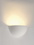 Wall light, GL 101 E14, semicircular, white plaste Wall light, GL 101 E14, semicircular, white plaste 148013 | 4024163093521