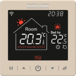 Programmable temperature controller with Wi-Fi remote access for underfloor heating control, 3600W, 16A, 230V, IP20, gold SN-15 | 4751028123399