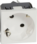 Multi-support single socket Mosaic - German std - 2P+E angled at 45&deg; - 2 mod 077245 | 3245060772451