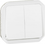 PLEXO 2 GANG 2-WAY SWITCH OR 2 GANG PUSH BUTTON - WHITE - MECHANISM 069625L | 3414971880344