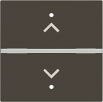 Color: Anthracite.   Rocker cover with blind symbol for KNX sensor/actuator.   Suitable for codes: RB/U 1.1.   Size: 2 modules. 2CLA222130N1801 | 8427238242484