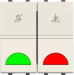 DND/MUR room with LED exchangeable 2 rocker White - Zenit 2CLA224440N1201 | 8427238229799