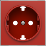 Color: Red   Suitable to identify special circuits   Cover plate for Schuko socket outlet code: 8188, 8188.5 & 8188.6 2CLA858800A7001 | 8427238193762