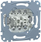 Double two-way switch insert 1 pole , flush-mntd, 16 AX, 250 V AC , scr MEG3526-0000 | 4042811144470