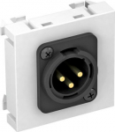 Multimedia adapteris, XLR, 3-pin 45x45mm, PC, dzidri balts, 9010 6105258 | 4012196102105