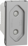 Socket-outlet, New Unica, mechanism, 2P, 10A, European, with shutter, IP3x, painted, aluminium NU303130 | 3606489453794