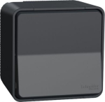 Switch, 1P, 2-way, 10AX, with frame, IP55, anthracite, Mureva Styl MUR55021 | 3606481512475