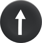 Antibacterial button cover, arrow symbol, black, Harmony XB4, Harmony XB5 ZBAF335 | 3606481361981