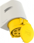 Wall mounted socket 5x16A (3P+N+PE) 4h IP44, yellow 115-4 | 9003399019784