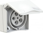 CEE-flanged socket Design 5x32A (3P+N+PE) 9h IP44 120/208V~, 144/250V~/50+60Hz, white 855-9V | 9003399347726