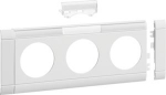 Frontplate 3-gang socket outlet for 80mm lid with LF stackable hfr traffic white GB080319016 | 4012740993111