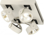 KALU LED 4 wall and ceiling light, square, white/black, 3000K, 60&deg; 1000136 | 4024163177535
