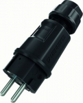 Plug SCHUKO, 3P(2P+PE), 16A, 230V, IP54, black 152072 | 4015394311164