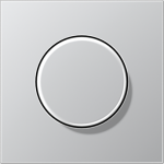 Metal centre plate with knob for dimmer, aluminium, LS KNX AL1940 | 4011377113688
