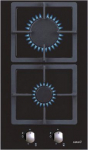 CATA | Hob | SCI 3002 BK | Gas on glass | Number of burners/cooking zones 2 | Rotary knobs | Black 08047410 | 8422248093743