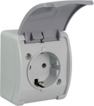 VG-181-08 Koala Gn. poj. 2P+Z SCHUKO n/t IP44 popiel z klapką grafit 61.392 | 5901769016187