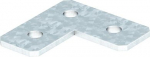 Savienojuma plate ar 3 atverēm profila sliežu 41 x 41&nbsp;mm un 41 x 21&nbsp;mm savieno&scaron;anai taisnā leņķī. 1124653 | 4012195486060