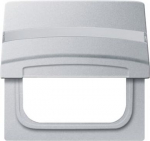 Intermediate Ring with labelling field with Hinged Lid Cover plates Busch-Duro 2000&reg; SI and Reflex SI aluminium silver - Allwetter 44 (IP 44) 2CKA001710A3787 | 4011395103968
