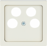 As cover for 4gang Antenna socket insert.   Outputs in a trapezoidal arrangement e.g. TV/R/SAT/SAT or TV/R/DATA/DATA or TV/R/SAT/DATA. 2CKA001724A4366 | 4011395225301