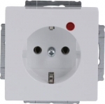 Busch-Protector&reg; SCHUKO&reg; socket insert with Neon lamp /Red with screw terminals studio white - Platform 63 2CKA002011A3833 | 4011395078860