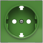 Color: Green   Suitable to identify special circuits   Cover plate for Schuko socket outlet code: 8188, 8188.5 & 8188.6 2CLA858800A8001 | 8427238193779