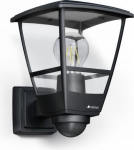 Sensor-switched wall outdoor light L 10 S 15W E27 180&deg; 7,5m IP44 2-2000lux Black 084769 | 4007841084769
