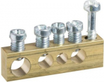 Earth terminal block, Resi9 MP, screw terminals, 4 holes, 1x16 mm&sup2; + 2x10 mm&sup2; + 1x6 mm&sup2; MIP99037 | 3606480168017