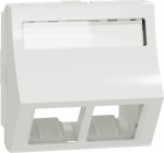 Central plate, New Unica, 2xRJ45, DPM, 2m, inclined, white NU942418 | 3606481464293