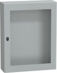 Wall mounted steel enclosure, PanelSeT S3D, transparent door, without mounting plate, 1000x800x250mm NSYS3D10825T | 3606480160134