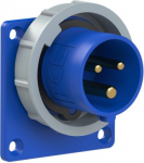CEE-flanged plug 3x16A (2P+PE) 6h IP67 TT blue 75x75 6132-6TT | 9003399804526