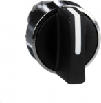 Black selector switch head &Oslash;22 3-position stay put. range of product: Harmony XB4 - device short name: ZB4 - mounting diameter: 22 mm - operator position information: 3 positions +/- 45&deg;. ZB4BD3 | 3389110888966
